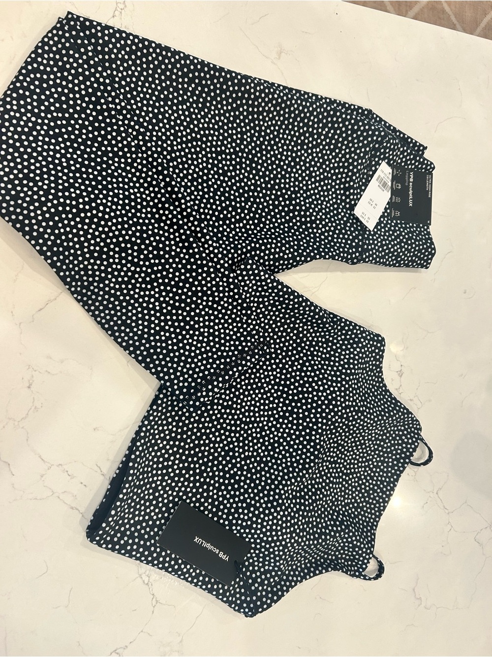 Abercrombie & Fitch Black and White Polka Dot Jumpsuit